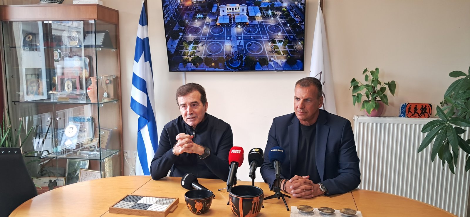 Συνάντηση του Δημάρχου Σπάρτης, Μιχάλη Βακαλόπουλου, με τον Υπουργό Προστασίας του Πολίτη, Μιχάλη Χρυσοχοϊδη