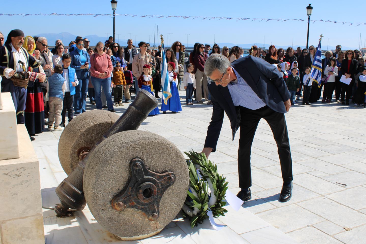 Ο Αντιδήμαρχος Σπάρτης, Άγγελος Αντωνάκος, στις επετειακές εκδηλώσεις της 17ης Μαρτίου στο Γύθειο