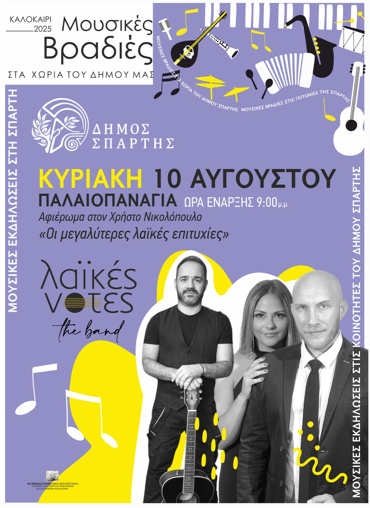 Αφιέρωμα στον Χρήστο Νικολόπουλο από τις «Λαϊκές Νότες» - Την Κυριακή 10 Αυγούστου στις 21:00 στην Παλαιοπαναγιά 